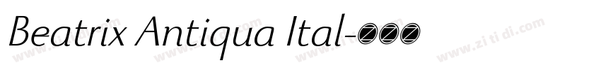 Beatrix Antiqua Ital字体转换